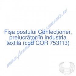 Confecţioner, prelucrător...
