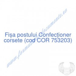 Confecţioner corsete (cod...
