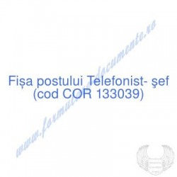 Telefonist- şef (cod COR...