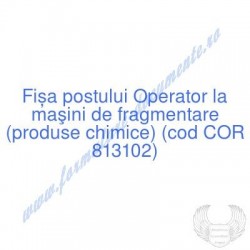 Operator la maşini de...