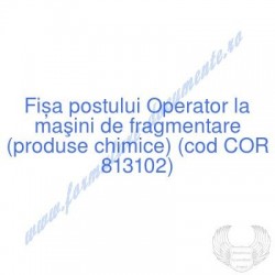 Operator la maşini de...