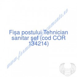 Tehnician sanitar şef (cod...