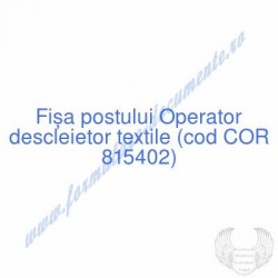 Operator descleietor...