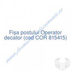 Operator decator (cod COR...