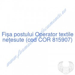Operator textile neţesute...