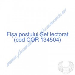 Şef lectorat (cod COR...