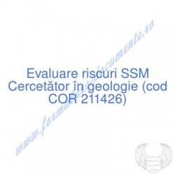 Cercetător în geologie (cod...
