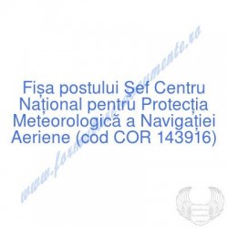 Şef Centru Naţional pentru...