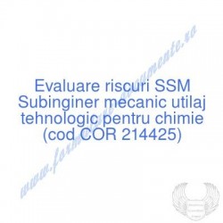 Subinginer mecanic utilaj...