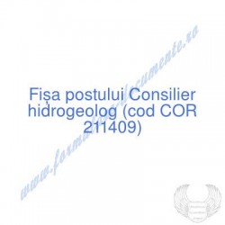 Consilier hidrogeolog (cod...