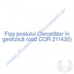 Cercetător în geofizică...