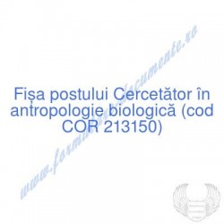 Cercetător în antropologie...