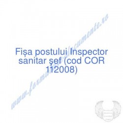Inspector sanitar şef (cod...